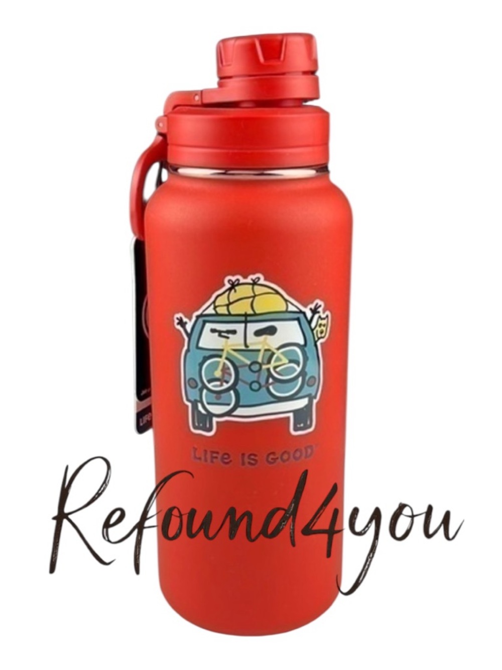 Life is Good - ‘Road Trip’ Insulated Water Bottle. 32oz. NWT